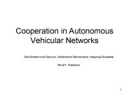 Cooperation in Autonomous Vehicular Networks