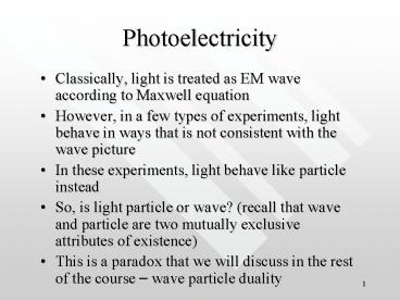 Photoelectricity
