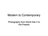Modern to Contemporary