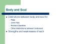 Body and Soul PowerPoint PPT Presentation