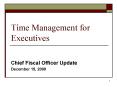 Time Management for Executives PowerPoint PPT Presentation