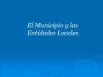 El Municipio y las Entidades Locales PowerPoint PPT Presentation