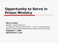 Opportunity to Serve in Prison Ministry PowerPoint PPT Presentation