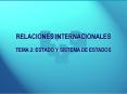 RELACIONES INTERNACIONALES TEMA 2: ESTADO Y SISTEMA DE ESTADOS PowerPoint PPT Presentation