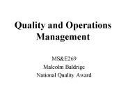 Quality and Operations Management
