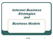 Internet Business Strategies and
