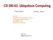 CS 290-63: Ubiquitous Computing