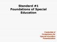 Credential of Competency for Special Education Paraeducators PowerPoint PPT Presentation