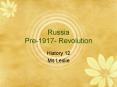 Russia Pre-1917- Revolution PowerPoint PPT Presentation