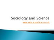 Sociology and Science