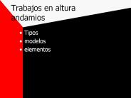 Trabajos en altura andamios