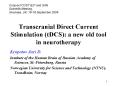 Transcranial Direct Current Stimulation (tDCS): a new old tool in neurotherapy PowerPoint PPT Presentation
