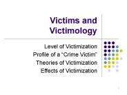 Victims and Victimology