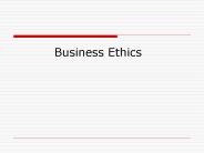 Business Ethics