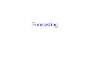 Forecasting