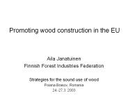Promoting wood construction in the EU