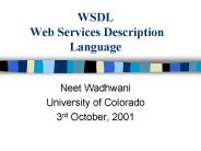 WSDL  Web Services Description Language