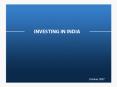 INVESTING IN INDIA PowerPoint PPT Presentation