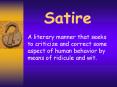 Satire PowerPoint PPT Presentation