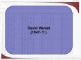 David Mamet PowerPoint PPT Presentation