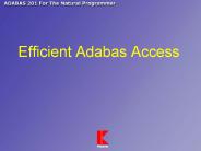 Efficient Adabas Access
