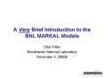 A Very Brief Introduction to the BNL MARKAL Models PowerPoint PPT Presentation