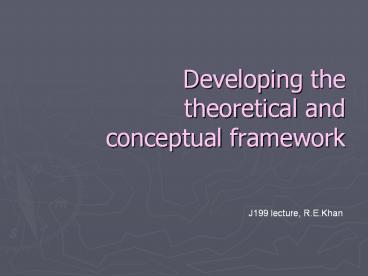 Developing the theoretical and conceptual framework presentation | free ...
