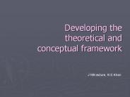 Developing the theoretical and conceptual framework