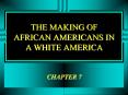 THE MAKING OF AFRICAN AMERICANS IN A WHITE AMERICA PowerPoint PPT Presentation