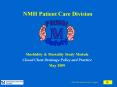 NMH Patient Care Division PowerPoint PPT Presentation