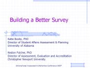 Building a Better Survey