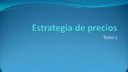 Estrategia de precios