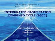 INTERGRATED GASIFICATION COMBINED CYCLE (IGCC)