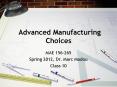 Advanced Manufacturing Choices PowerPoint PPT Presentation