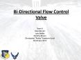 Bi-Directional Flow Control Valve PowerPoint PPT Presentation