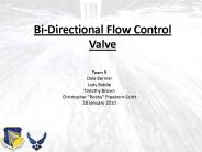 Bi-Directional Flow Control Valve