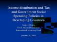 Income distribution and Tax and Government Social Spending Policies in Developing Countries PowerPoint PPT Presentation