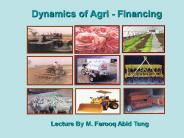 Dynamics of Agri - Financing
