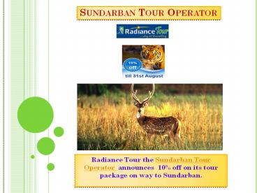 Sundarban Tour Operator