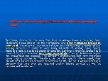 Best Mortgage Broker in Montreal