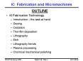 IC Fabrication and Micromachines PowerPoint PPT Presentation