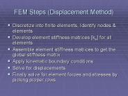 FEM Steps (Displacement Method)