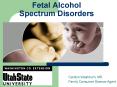 Fetal Alcohol Spectrum Disorders PowerPoint PPT Presentation