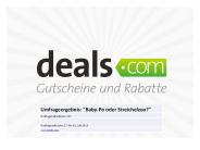 Deals.com - Enthaarungsgewohnheiten der Deutschen