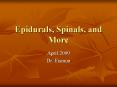 Epidurals, Spinals, and More PowerPoint PPT Presentation