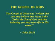 THE GOSPEL OF JOHN