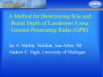 A Method for Determining Size and Burial Depth of Landmines Using Ground-Penetrating Radar (GPR) PowerPoint PPT Presentation