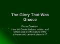 The Glory That Was Greece PowerPoint PPT Presentation