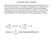 Unsteady Heat Transfer