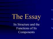 The Essay